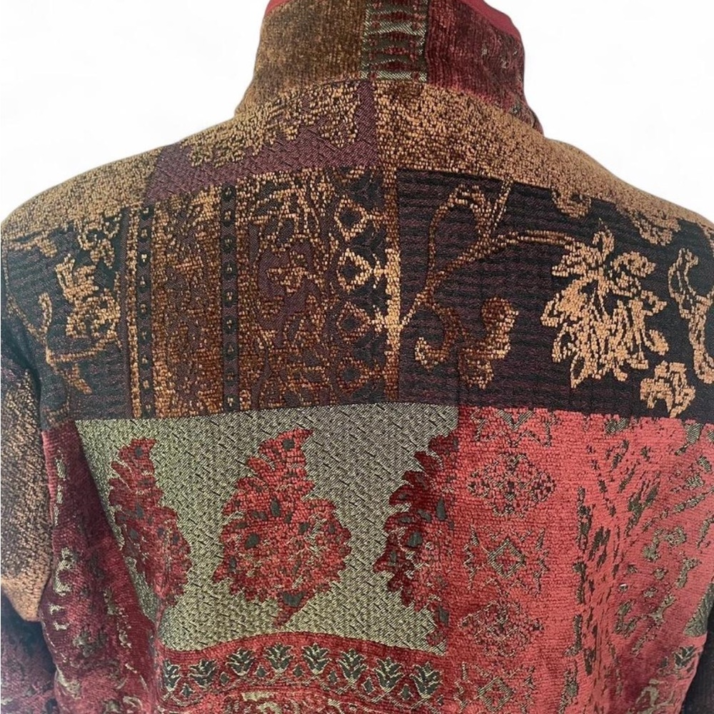 Coldwater Creek Multicolor Patchwork Jacket With … - image 5